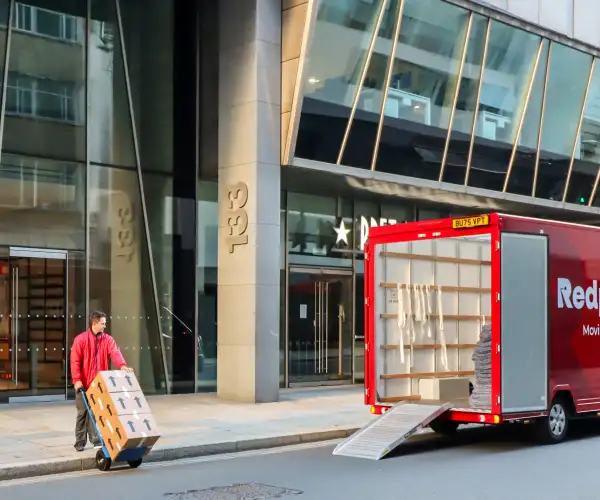 Redpath commercial movers handling office equipment in London